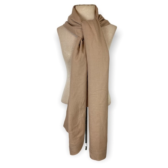 Franco Ferrari Beige Wool Scarf Italy - Picture 2 of 5